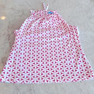 J. McLaughlin tank top small pink and white
